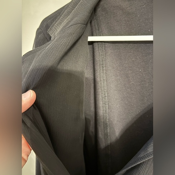 Eileen Fisher Crepe 100% Silk Black Cropped Blazer Size X Large - Picture 5 of 9